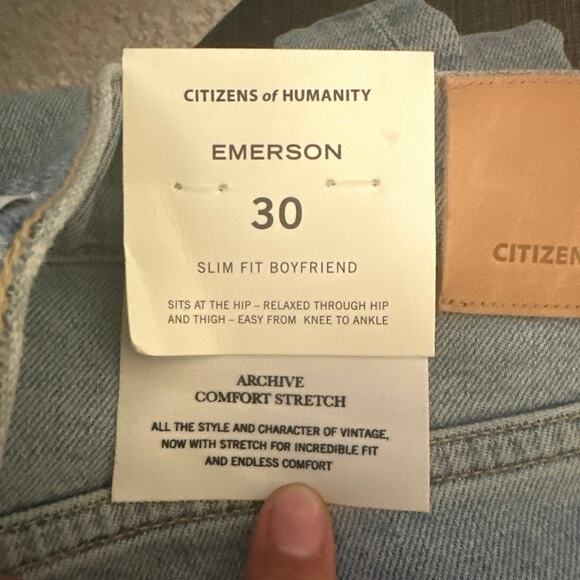 NWT Citzens of Humanity Emerson Light Wash Jeans - Picture 5 of 5